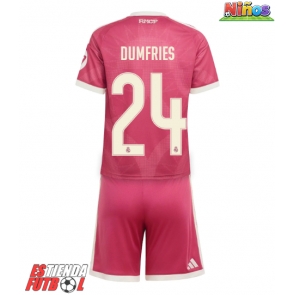 Real Madrid Denzel Dumfries #24 Tercera Equipación Niños 2026-27 Manga Corta (+ Pantalones cortos)
